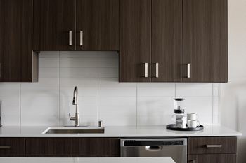 Subway tile kitchen backsplash